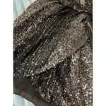 Maje  Sequin Wrap V Neck Long Sleeve Mini Dress Metallic Sparkle Party Size M Photo 2