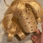 NWT SUSANNA GOLD ADORNED WITH RHINESTONES AND DESIGN ON SIDE Photo 2