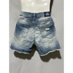 Rock & Republic  Bumpershoot Denim Shorts Size 8 Distressed Studded Frayed Hem Photo 2