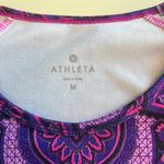 Athleta ‎ Shirt Medium Sierra Nevada Purple Paisley Long Sleeve Athletic Top Photo 2