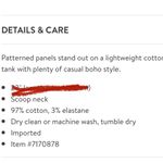 Free People  shirt Too Hot To‎ Handle Retro Tank blue hues Small NWT Photo 3