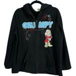 Disney Vintage  Snow White Grumpy Black Zip Fleece Sweater jacket Size XL 1X Photo 0