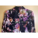 Alex Evenings  Floral Print, Sheer 3/4 Length Sleeves, Formal Blazer Size Small Photo 4