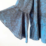 Diane Gilman DG2 1X Blue Black Paisley Peplum Tunic Curvy Plus Photo 5