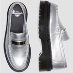 Dr. Martens NEW Penton II Quad Loafers Silver Platform Ladies Size 8 Y2K Twee Photo 0