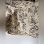 Abercrombie & Fitch abercrombie fitch Cream Black Print Cafe Scene Mini Skort XXS Linen Blend Photo 2