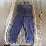 Beyond Yoga  purple periwinkle workout set Photo 4