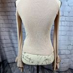 EXPRESS Cold Shoulder Ribbed V-Neck Bell Sleeve Sweater - Blush - size M Photo 10