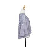 Free People  Lavender Lace Embroidery gauze 100% Cotton Crop Top Size Medium Photo 4