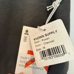 Known Supply Rowan Romper Womens Medium Charcoal Button Front Sleeveless Gray Photo 3