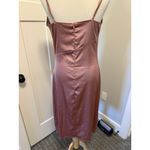 LYANER Satin Drape‎ Cowl Neck Cami Split Slit Midi Dress Large Pink Photo 2
