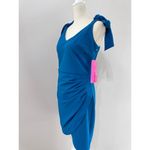 Betsey Johnson Womens Blue Cinched Sleeveless Bowtie Mini Dress Size 4 Photo 3