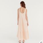J.Crew  Womens L Sleeveless Tiered Cotton Maxi Midi Dress Pastel peach color Photo 1