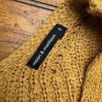 Moon and Madison Mustard Yellow Knit Cardigan Sweater Cropped V Neck Buttons S Photo 3