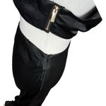 Meshki Clementine One Shoulder Maxi Dress Women’s Size Large Black Satin Cutout Photo 5