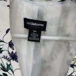 Liz Claiborne Career XXL Floral Blazer White Purple single button office pastel Photo 5