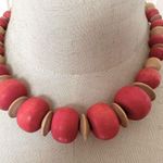 Pink and tan beaded necklace Photo 0