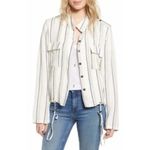 Rails Rowen Coco Striped Linen Blend Utility Short Jacket Size Small Photo 13