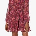 Steve Madden Dress Womens Small Pink Floral Kara Mini Puff Sleeve Photo 0