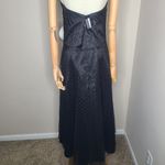 Vintage Scott McClintock Swiss Dot Midi Formal Black Dress Size 12 80s Photo 4