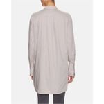 Vince Knife Pleats Poplin Blouse Taupe Beige Tuxedo Style Tunic Top Womens sz. S Photo 1