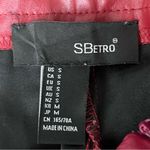 Sbetro Vegan Leather Pants Red S Slit Hem Rock Moto Biker Grunge Goth Edgy Prep Photo 5