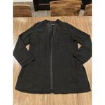 Eileen Fisher  Silk Georgette Crepe Kimono Long light cardigan Jacket in Black L Photo 1