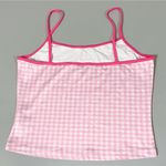 Hello Kitty Pastel Pink Plaid Checkered Graphic Tank Crop Top Cami Camisole Tee T-Shirt Size S 🎀✨ Photo 1