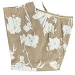 Ann Taylor Loft Womens 8P Beige White Floral Print Cropped Pants 100% Cotton Photo 2