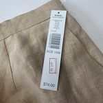 Kate Hill NWT Linen Blend Pants Indian Summer Beige Cropped Trousers Womens 18W Photo 2