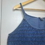 Just the girls Y2K Denim Tank Top. Medium Wash. Size: 1X. Blue Photo 1