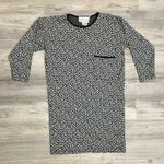 Adrienne Vittadini Vtg - Black & White Animal Print 3/4 Sleeve Sweater Dress S Photo 5