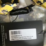 Pretty Little Thing yellow floral print tie-sleeve split midaxi dress Photo 7