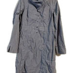 Columbia Gray Trench Coat Lightweight Knee-Length Photo 0