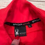 Spyder Active Women Red Zip Up Jacket Athletic Thumbholes Size L Size L Photo 2