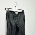 Free People  Lana Vegan Leather Leggings Black Side Zipper Zip Ankle 2 Photo 4