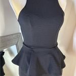 Lush Clothing Lush Black racer back peplum Mini Dress Photo 1
