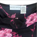Jaclyn Smith  Floral Roses Drape Blouse Top Women’s Large Photo 2