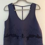 ASTR The Label Tank Navy Blue Floral Embroidered Lace Top GUC *See Measurements* Photo 3