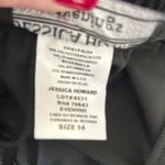 Jessica Howard  Maxi Skirt 14 Black Velvet Mesh Flared Hem Whimsigoth Gothic Photo 5