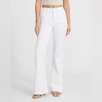 EXPRESS Women’s Mid Rise White '70s Flare Jeans- Size 0 Photo 1