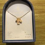 A New Day  NWT 14K Gold Dipped Charm Initial "E" Pendant Necklace Photo 0