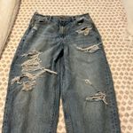 American Eagle  Relaxed Mom Jeans Size 4 Destructed High Waist Light Wash Photo 10