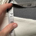 Vila Milano Sweater Womens Small White Ribbed Knit Short Sleeve Collared V Photo 7