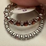 Garnet on a .925 Sterling Silver band Two Set Unicorn Alert size 9 Photo 0