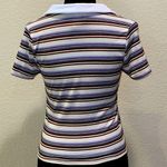 Papaya Striped Knit V-Neck Shirt Photo 1