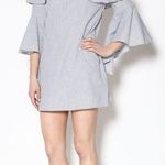 Jealous Tomato  Off the Shoulder Bell Sleeve Pinstripe Dress Size Large Photo 0