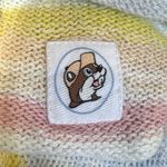 Bucees Hoodie Womens L Blue Orange Striped Pullover Baja Coverup Beach Beaver White Size L Photo 3