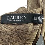 Ralph Lauren Lauren Top XXL Brown Gold Foil Metallic Off Shoulder Glam Goddess Photo 10