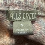 Falls Creek Long Heather Purple Gray Vneck Medium Knit Fuzzy Sweater Small Photo 14